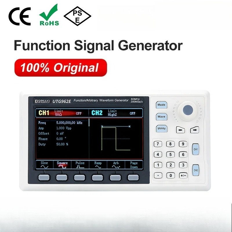 Dual Channel Arbitrary Waveform Function Generator 60Mhz - Funktionssignalgenerator UTG932E UTG962E 30MHz 60MHz Tragbarer