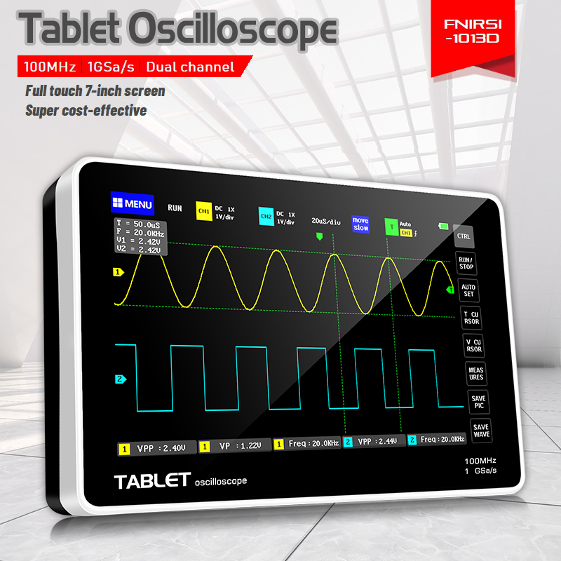 FNIRSI 1013D Dual-Channel-Tabl – Handheld Tablet Oscilloscope Touchscreen 100Mhz Bewertung und Preis